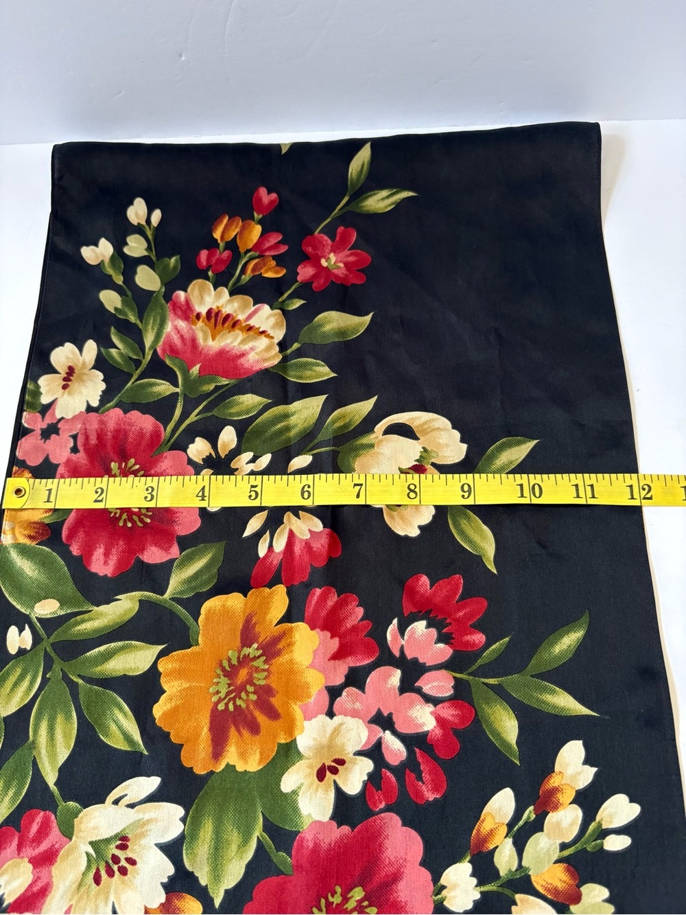 Echo Black Pink Vibrant Bold Floral Boho Garden Silk Scarf 12*52 Career Preppy - Picture 8 of 9
